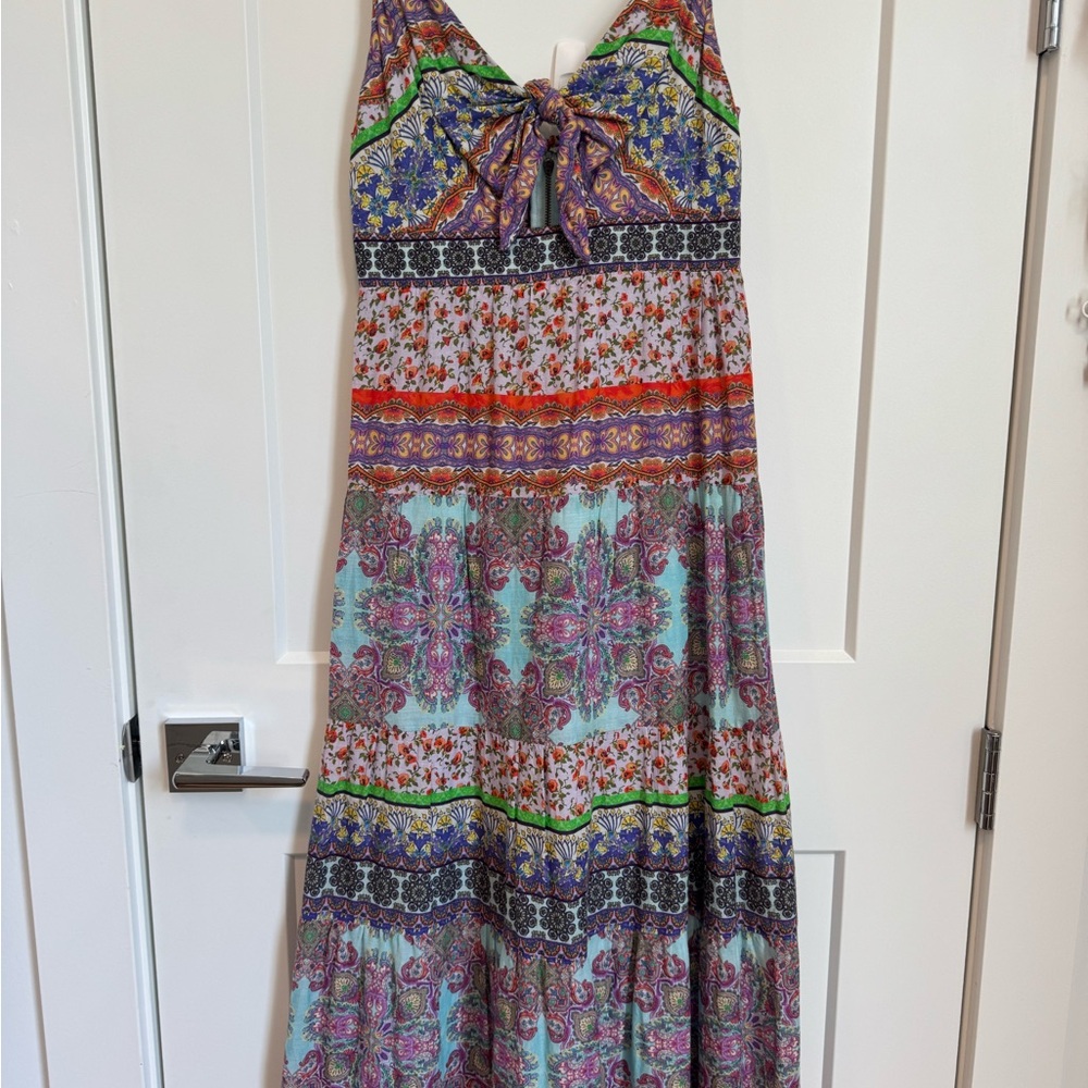 Alice + Olivia Colorful Patterned Bohemian Maxi Dress
